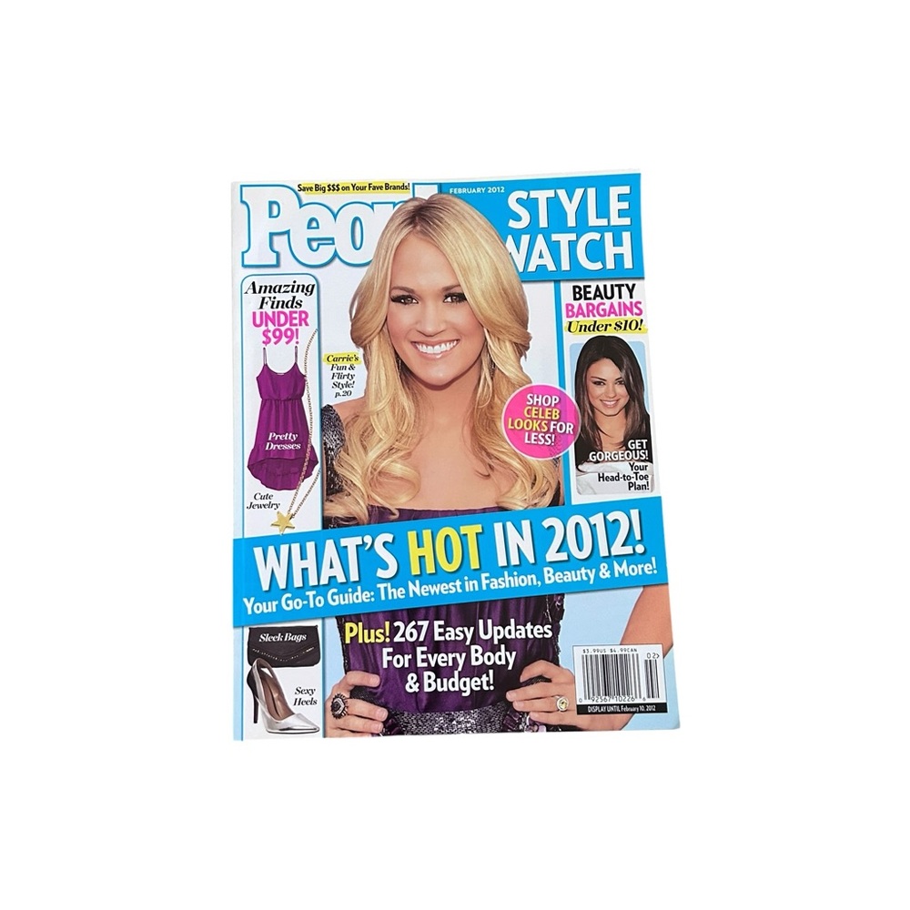 People Style Watch Magazine Feb. 2012 Carrie Underwood Cover Pop Culture Fashion